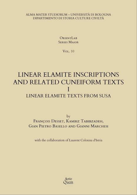 Book cover: Linear Elamite Inscriptions and Related Cuneiform Texts I