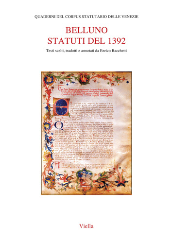 Book cover: Belluno. Statuti del 1392