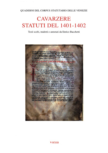 Book cover: Cavarzere. Statuti del 1401-1402