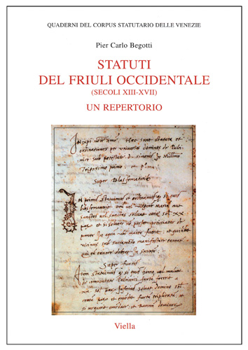 Book cover: Statuti del Friuli occidentale (secoli XIII-XVIII)