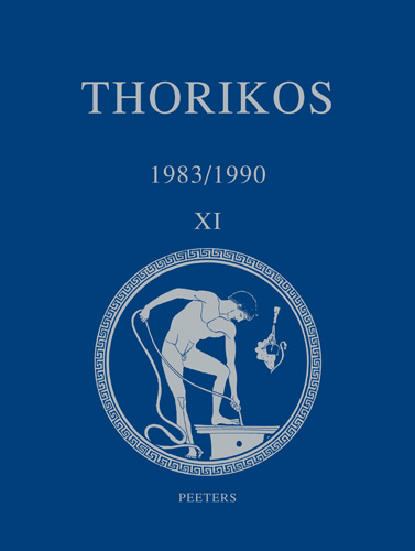 Book cover: Thorikos 1983/1990