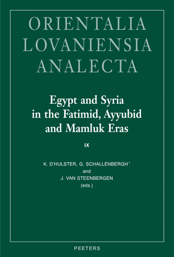 Book cover: Egypt and Syria in the Fatimid, Ayyubid and Mamluk Eras IX