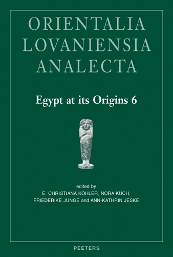 Book cover: Egypt at its Origins 6
