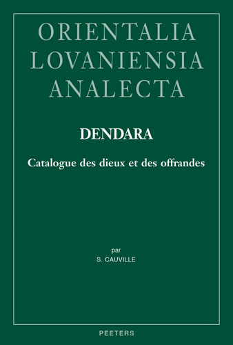 Book cover: Dendara. Catalogue des dieux et des offrandes