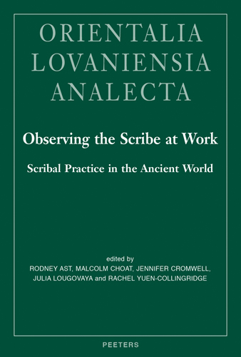 Book cover: Observing the Scribe at Work