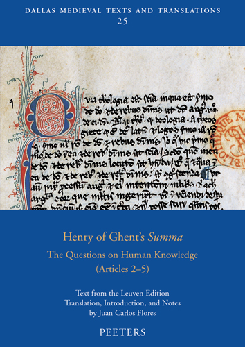 Book cover: Henry of Ghent’s «Summa»