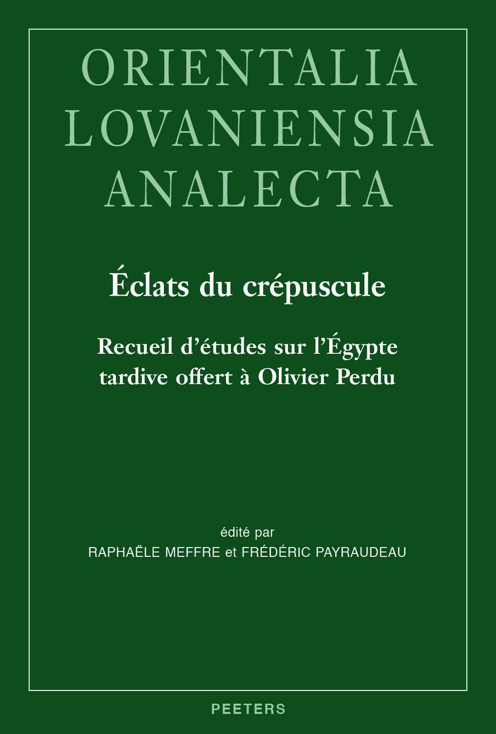 Book cover: Éclats du crépuscule