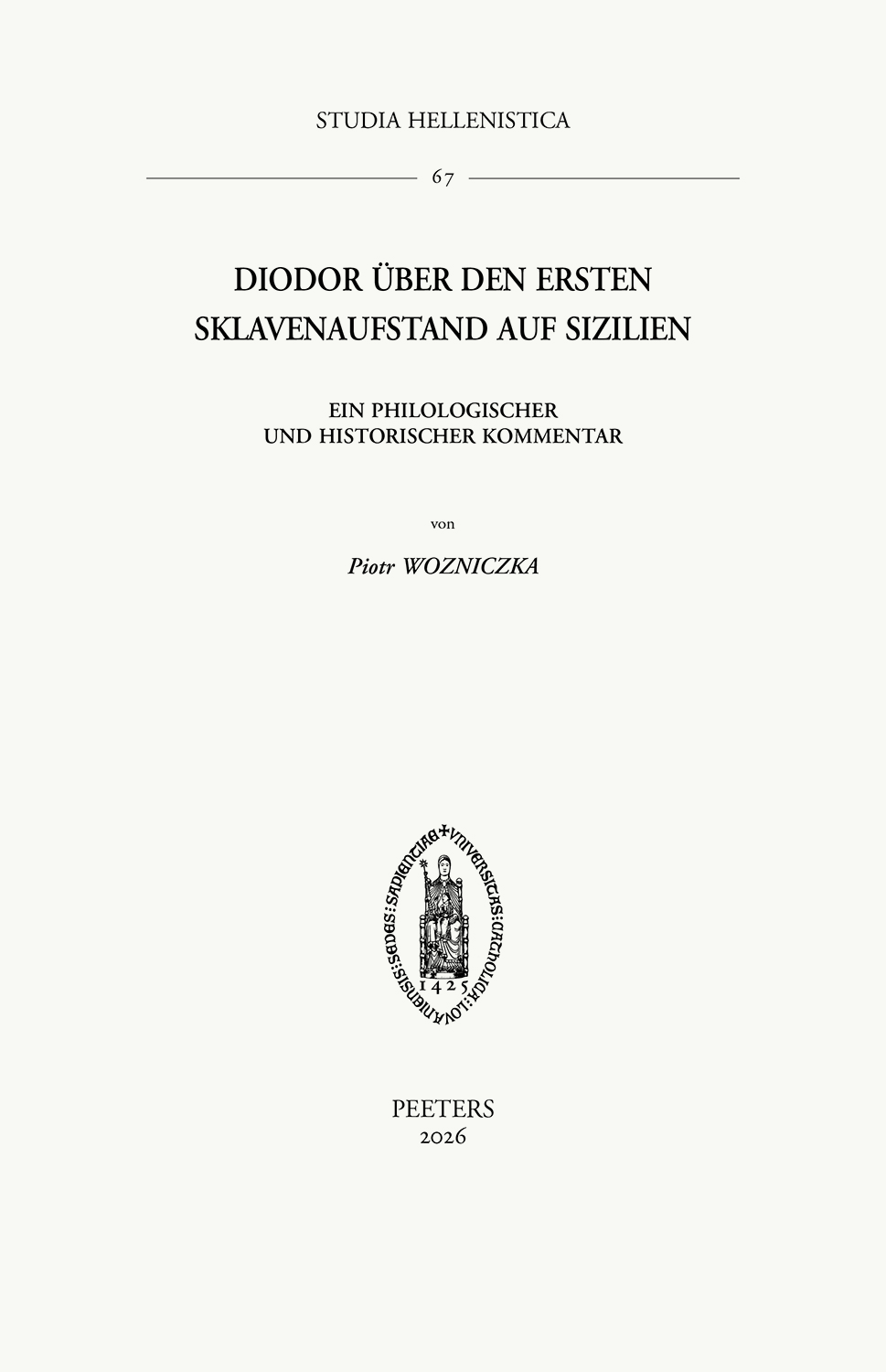 Book cover: Diodor über den ersten Sklavenaufstand auf Sizilien