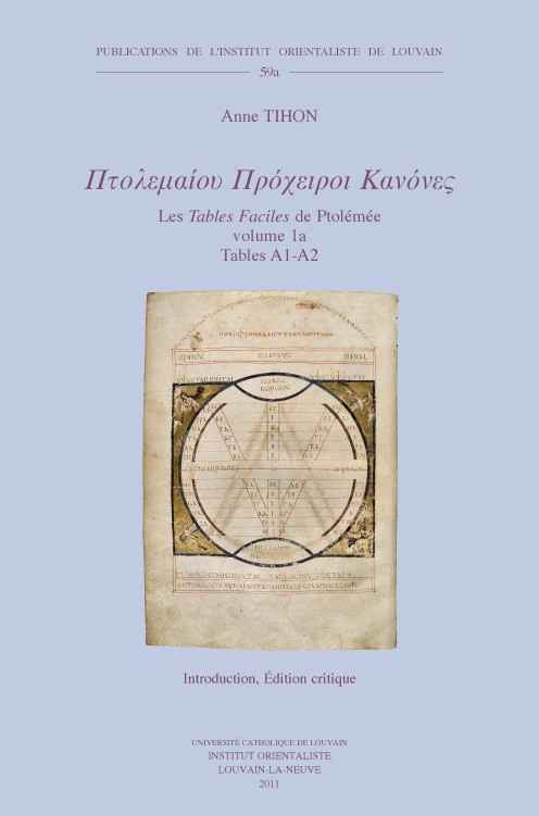 Book cover: Ptolemaiou Procheiroi Kanones. Ptolemy’s Handy Tables. Volume 2b: Tables A3-A13