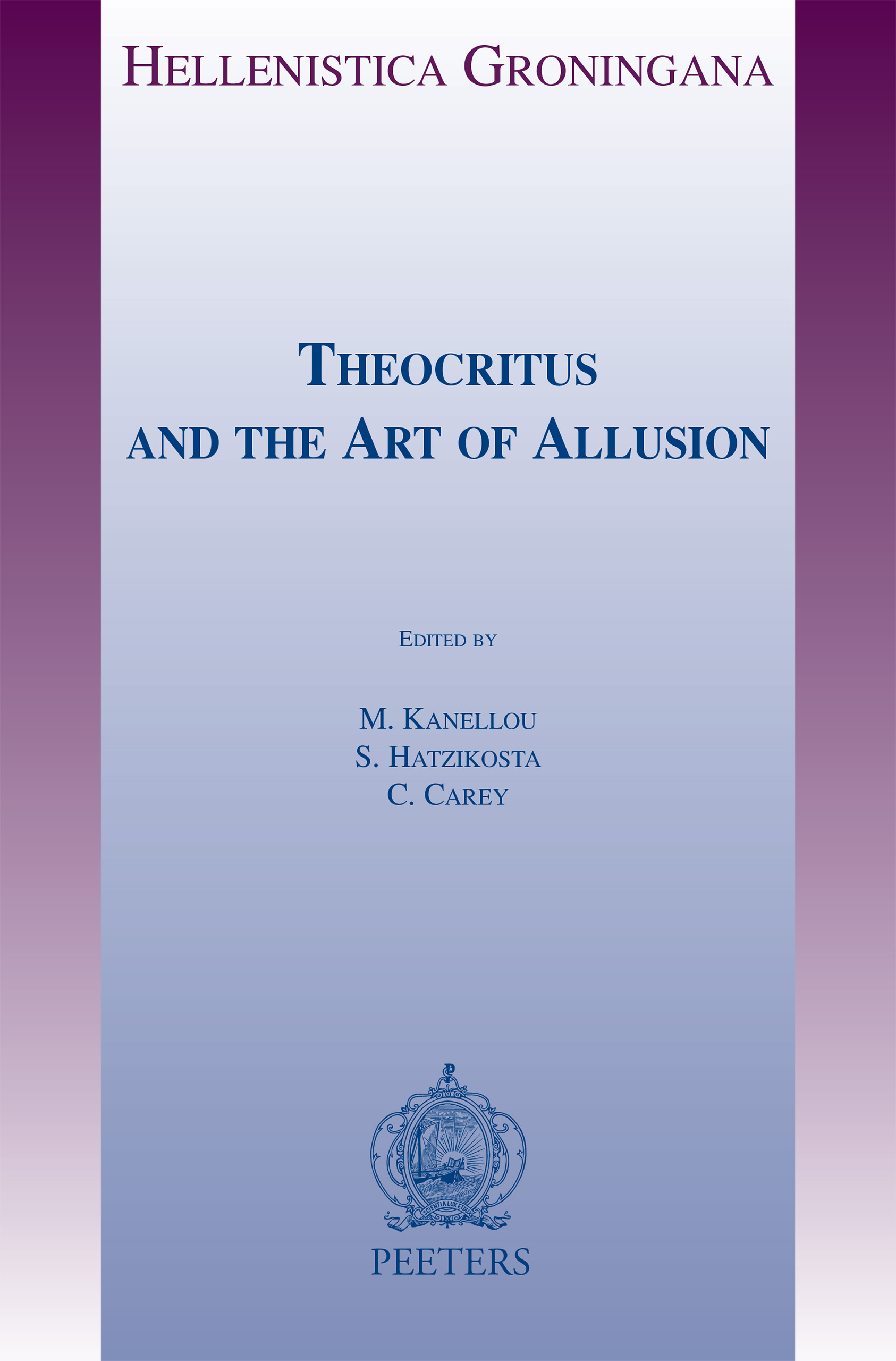 Book cover: Theocritus and the Art of Allusion