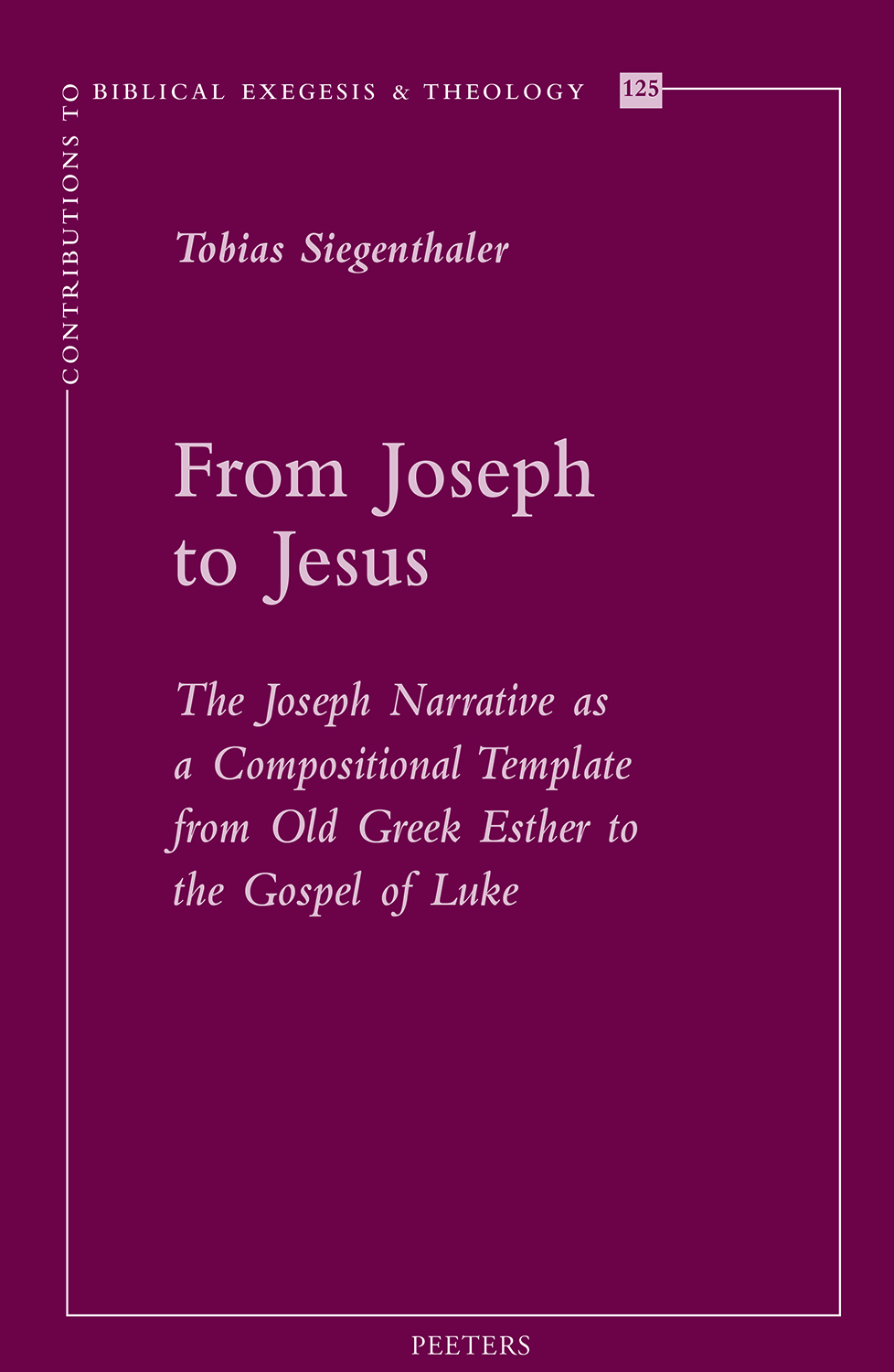 Book cover: From Joseph to Jesus