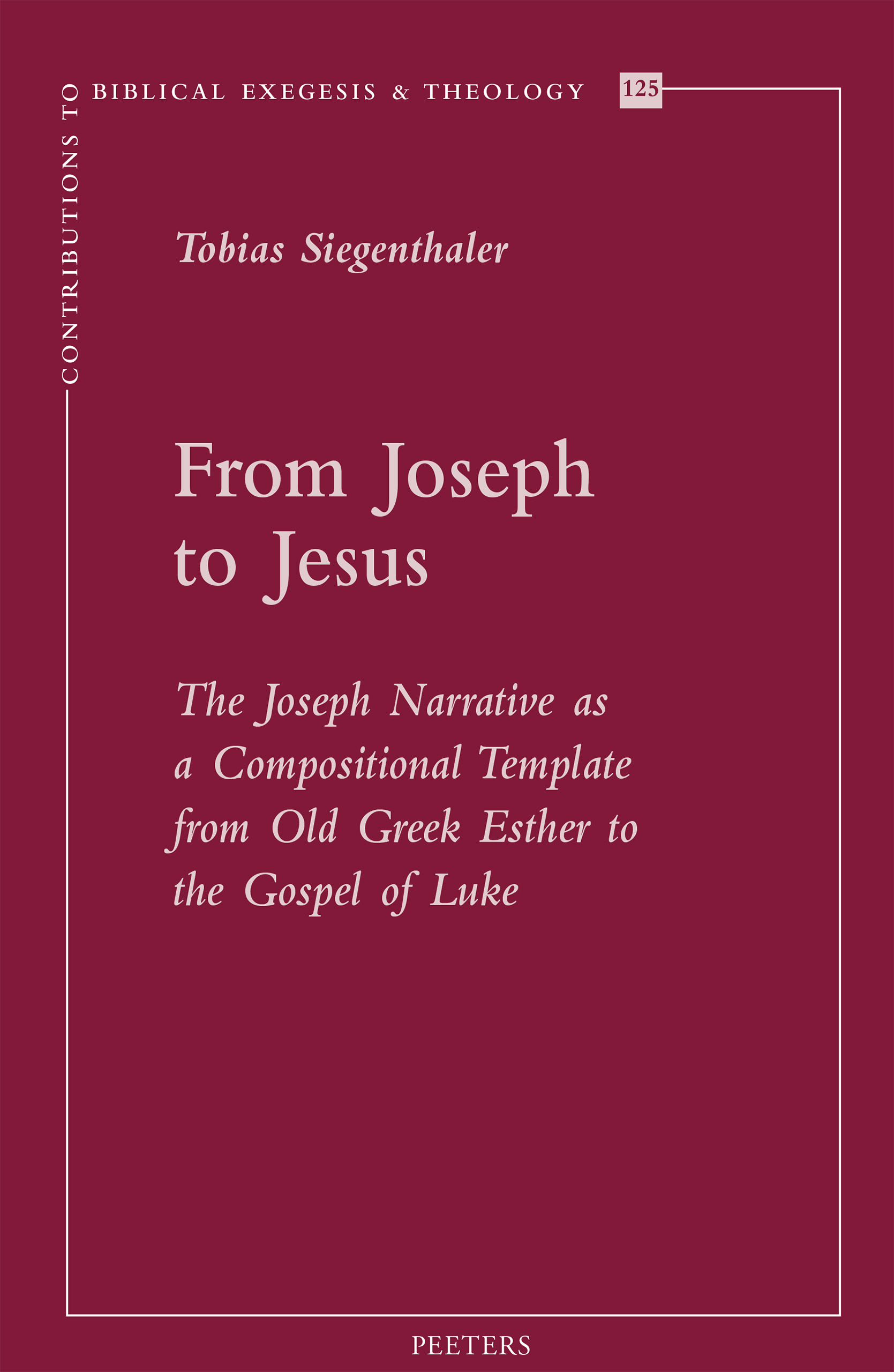 Book cover: From Joseph to Jesus